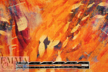 100% ramie digital print - aquatic spice