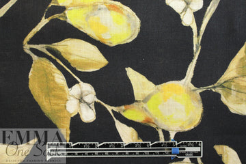 100% linen digital print - pear tree .875 yds