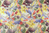 100% linen digital print - botanical riddle 1.66 yd