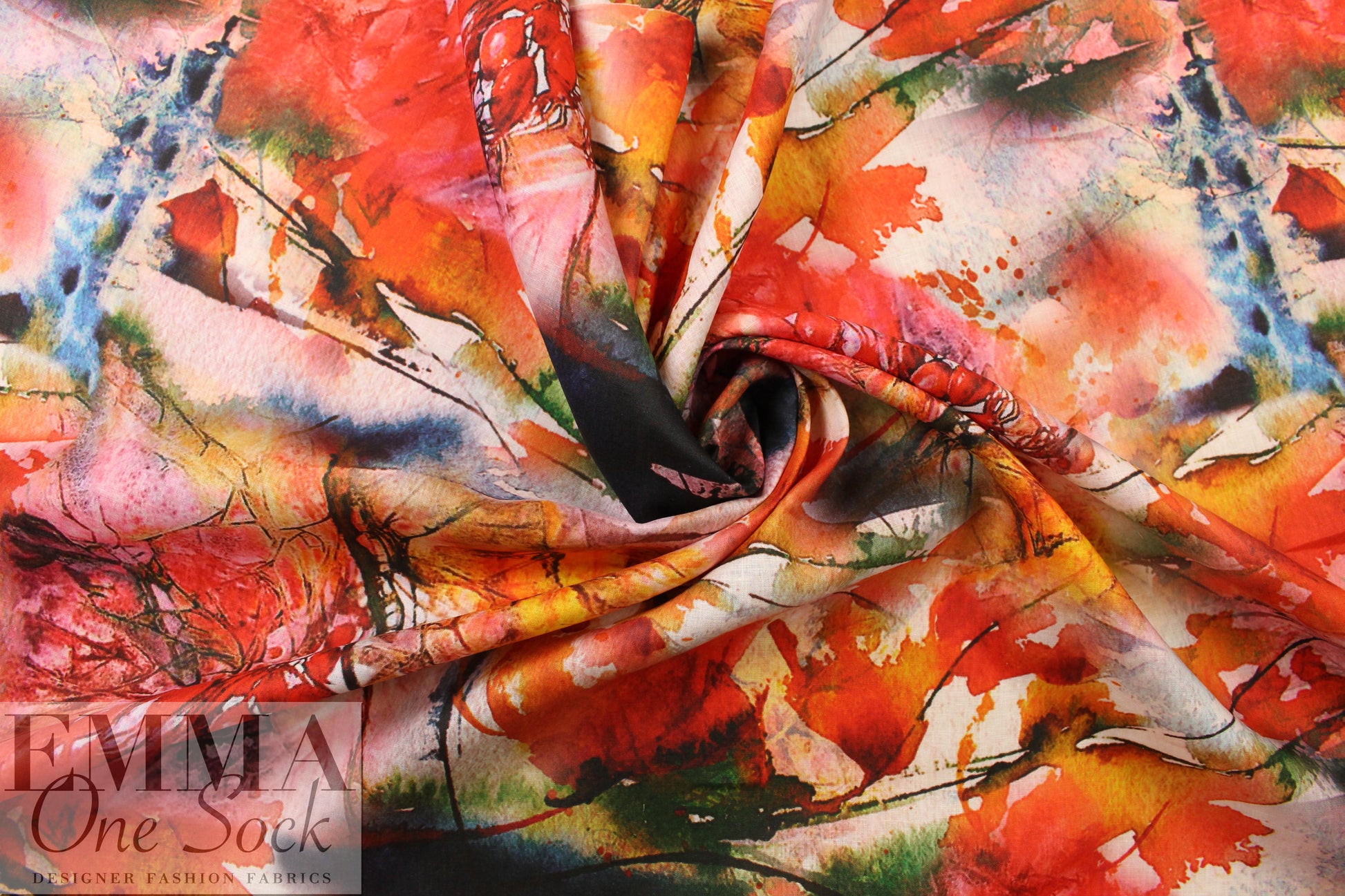 100% linen digital print - arbora abstract 1.25 yds