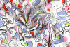100% linen digital print - face to face 1.5 yds