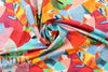 colorful cubism lightweight cotton poplin 1.625 yd