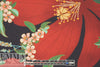 'red blossoms' linen-look digital print rayon woven .75 yds