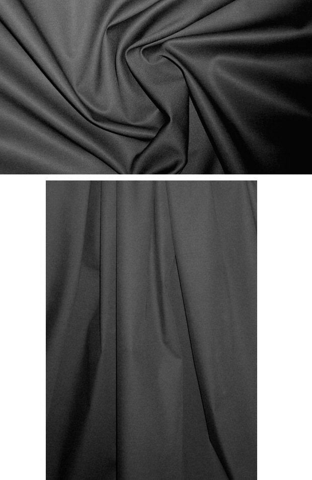 'docksider' cotton/spandex stretch twill - black 2 yds
