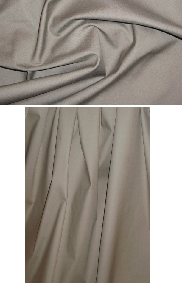 'docksider' cotton/spandex stretch twill - khaki gray .75 yds