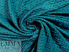 Italian textured dot 2-ply knit - teal/black .75 yds