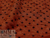 Italian textured dot 2-ply knit - chili/black .625 yds