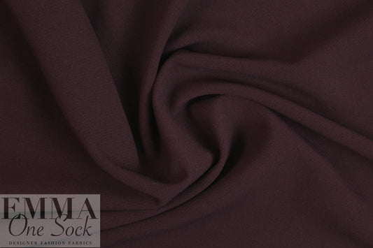 Italian stretch cotton blend doubleweave - burgundy .625 yds
