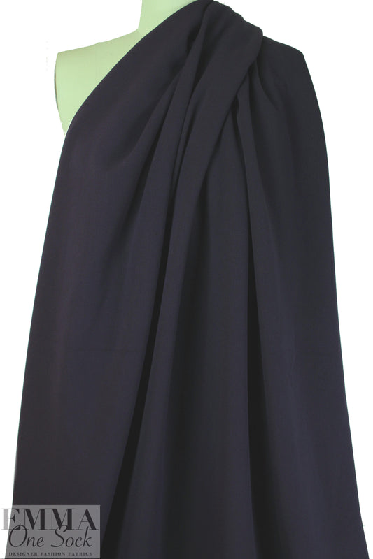 Italian stretch cotton blend doubleweave - deep grape