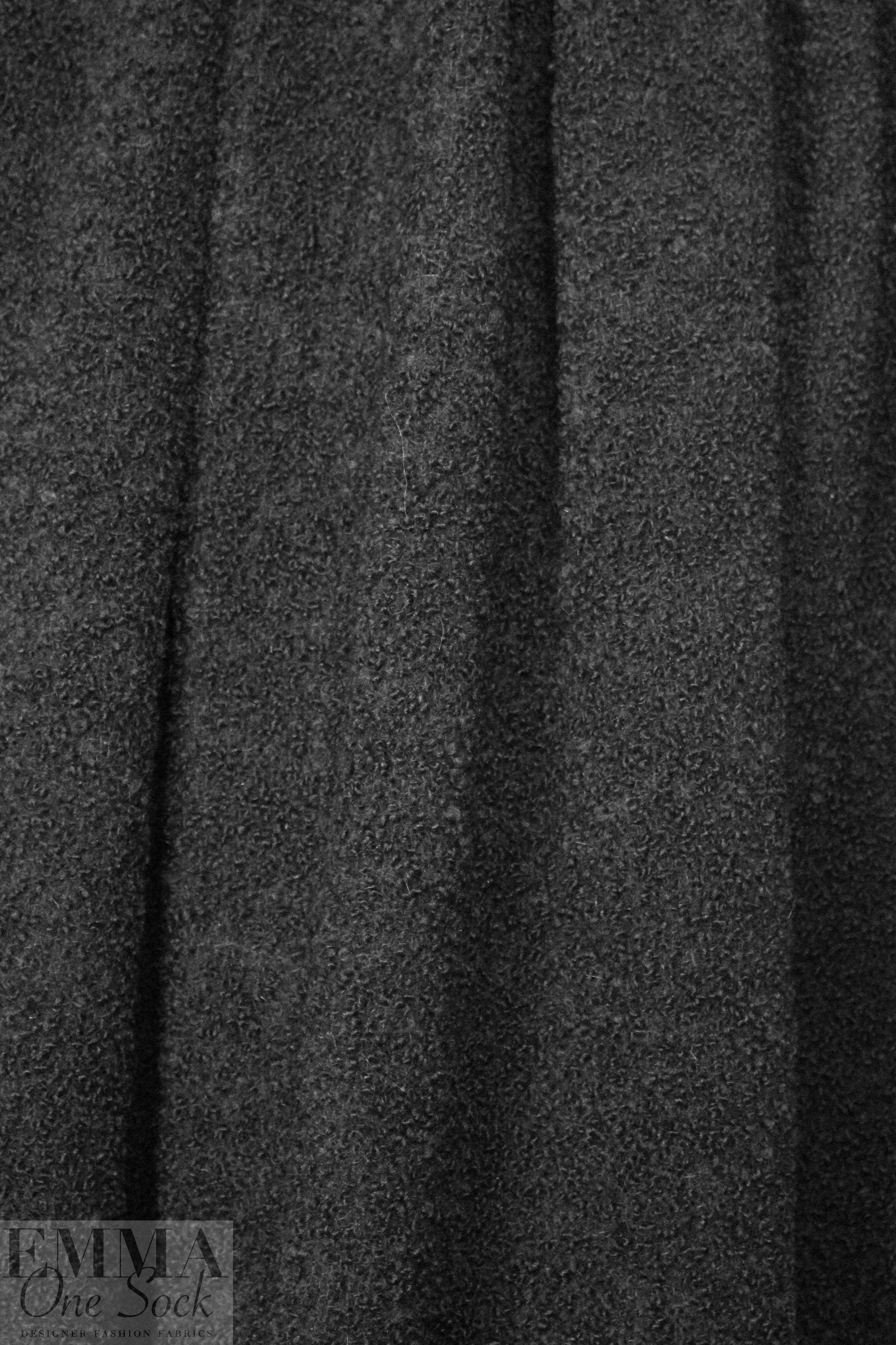 Derek L@m wool blend double boucle' - black