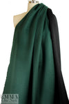 wool blend doublecloth coating - pine/black .875 yds