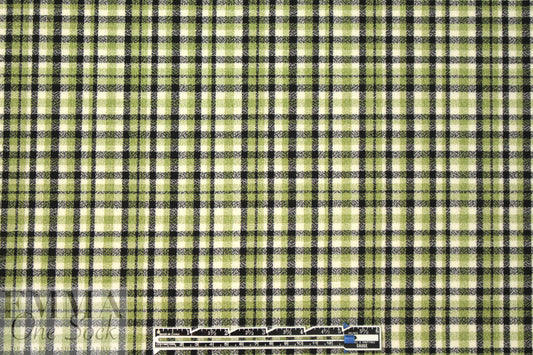 famous designer virgin wool doublecloth - sage check