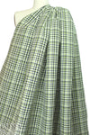 famous designer virgin wool doublecloth - sage check