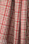 famous designer virgin wool doublecloth - red/loden check 3 yds
