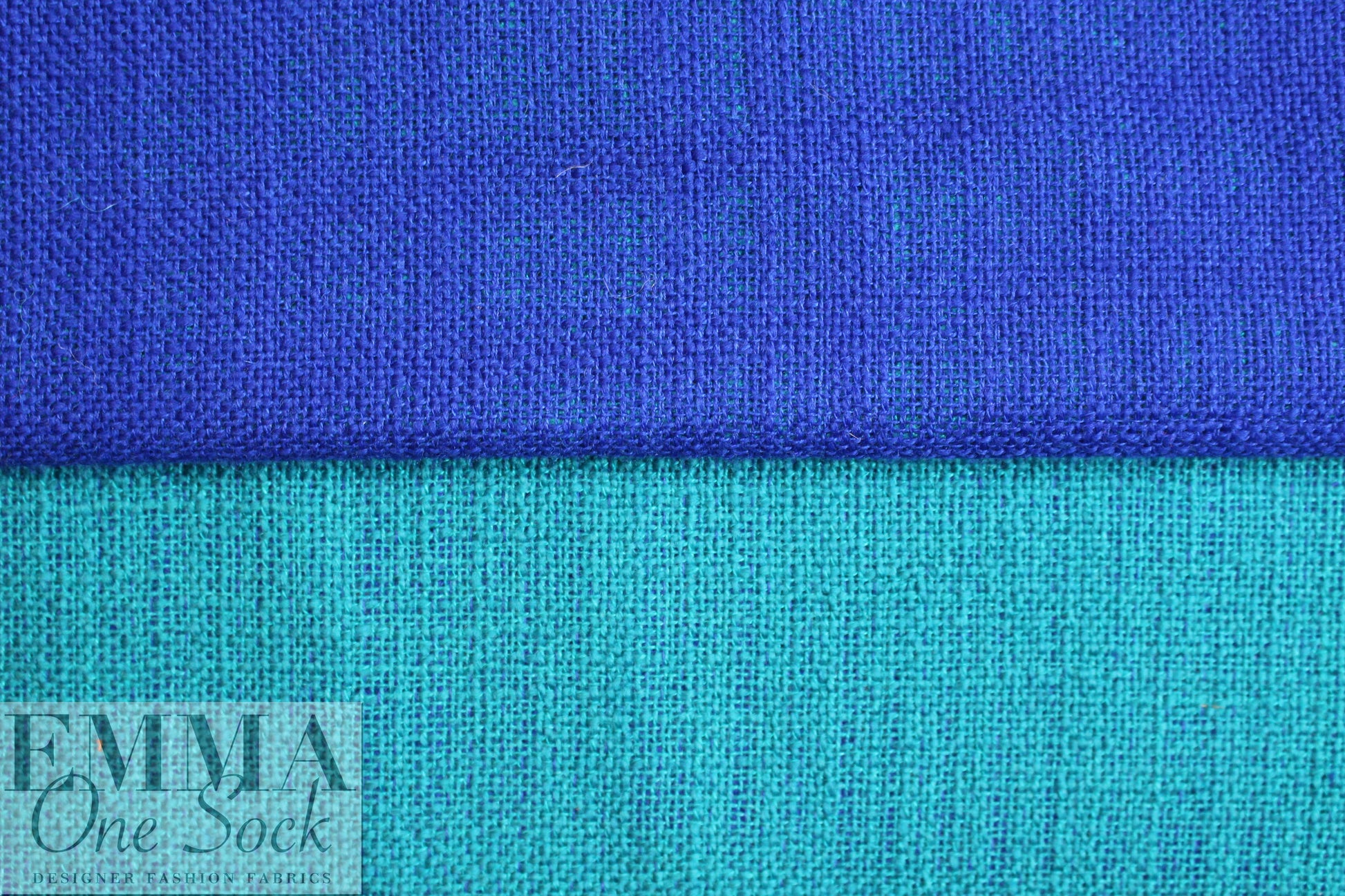 Italian wool blend doublecloth 'rustic' suiting - cobalt/capri