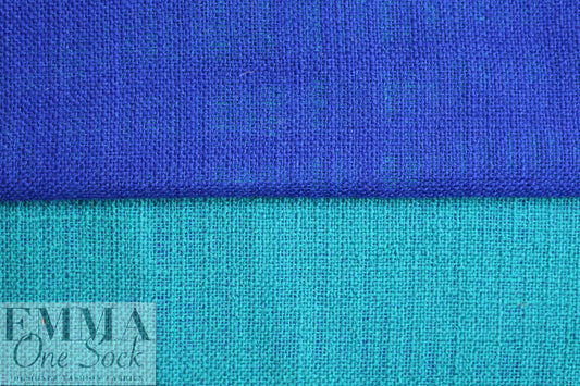 Italian wool blend doublecloth 'rustic' suiting - cobalt/capri 1.25 yds