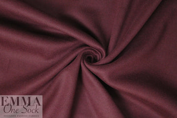 Italian brushed wool doublecloth coating - burgundy