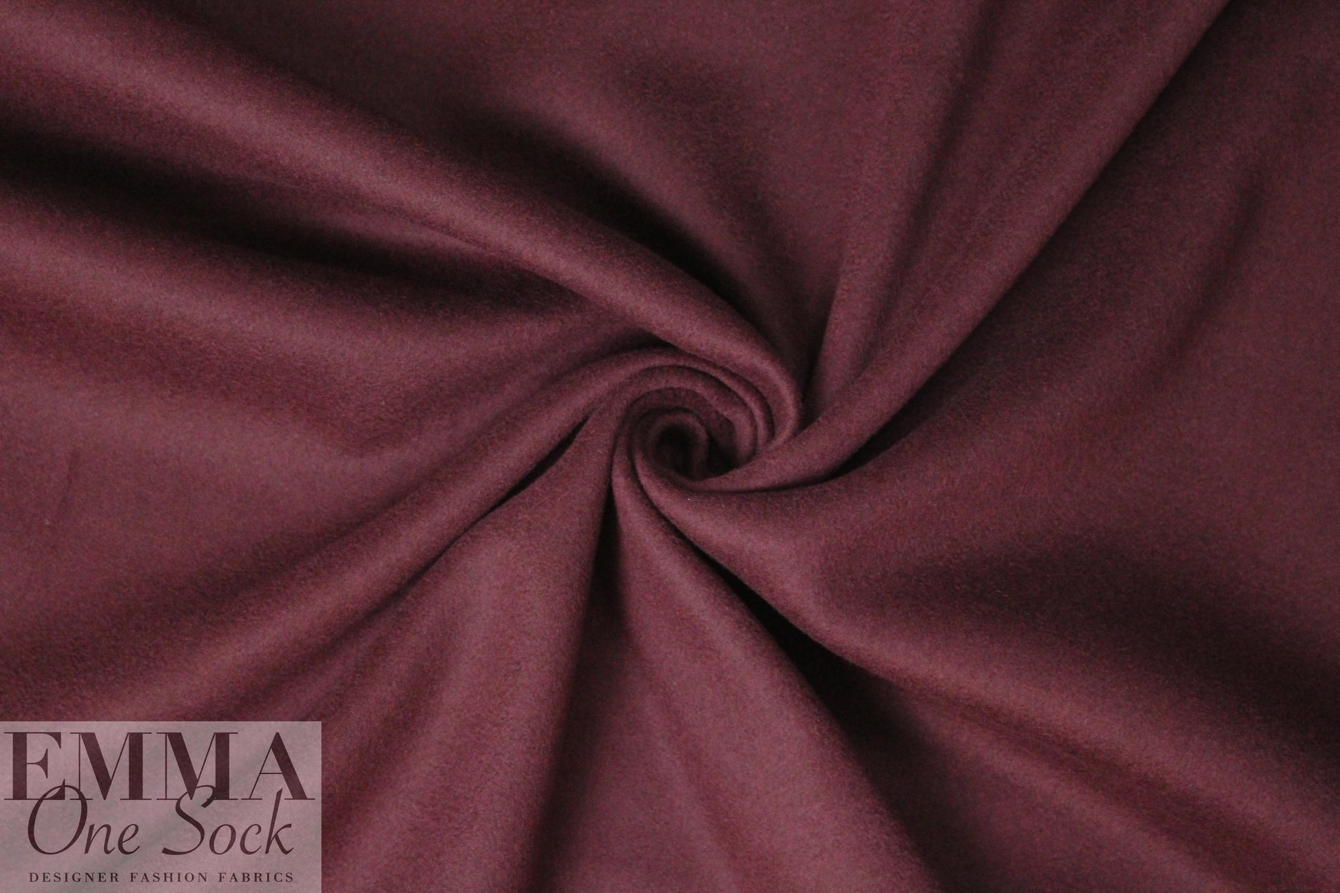 Italian brushed wool doublecloth coating - burgundy 2 yd