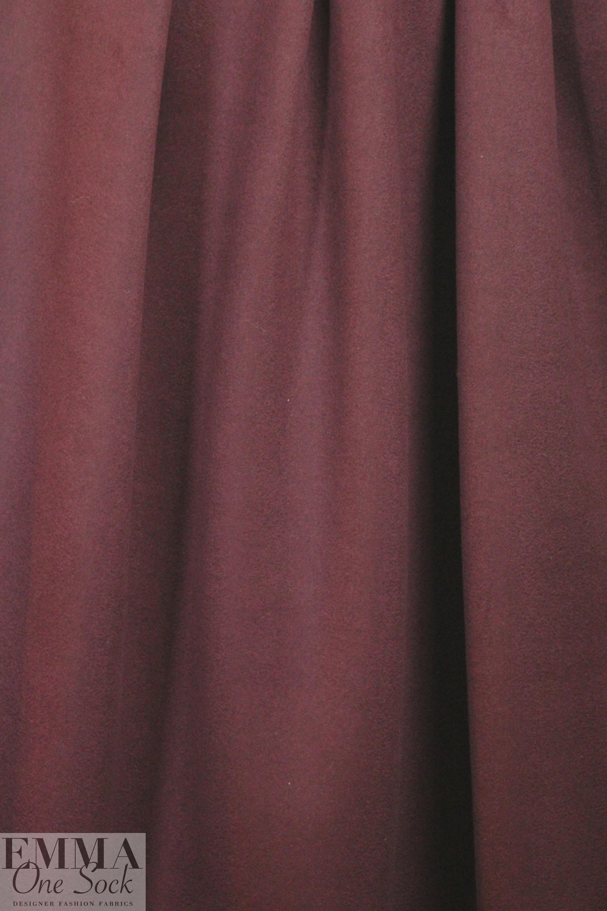 Italian brushed wool doublecloth coating - burgundy