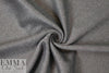 Italian brushed doublecloth coating - black/charcoal