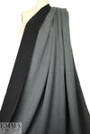 Italian brushed doublecloth coating - black/charcoal