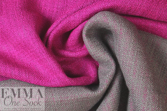 Italian wool blend doublecloth 'rustic' suiting - pink/gray 1.75 yds