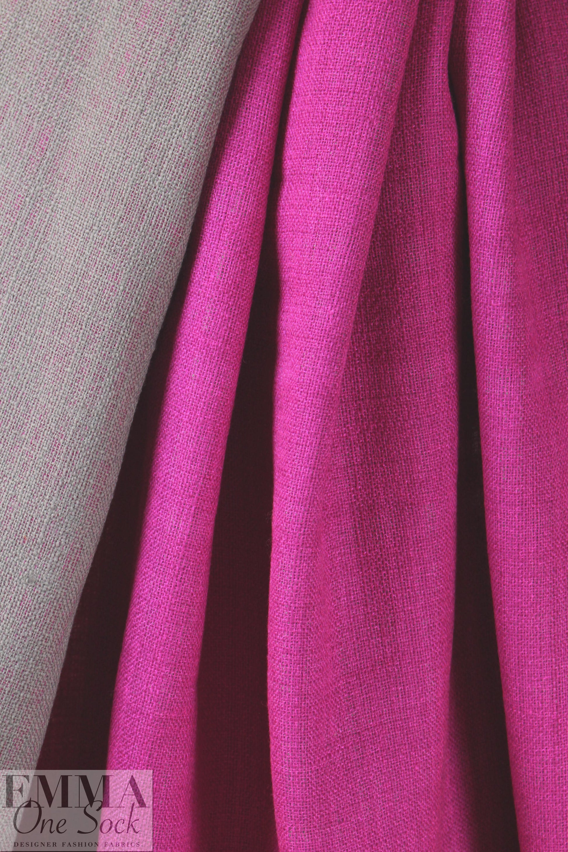 Italian wool blend doublecloth 'rustic' suiting - pink/gray 1.75 yds
