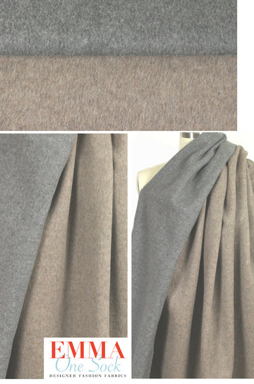 Italian wool/cashmere doublecloth - gray/taupe