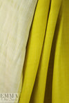 Italian wool blend doublecloth 'rustic' suiting - lemon/cream 1.75 yds