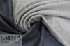 Designer wool doublecloth knit coating - charcoal/midnight 2.75 yds