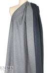 Designer wool doublecloth knit coating - charcoal/midnight 2.75 yds