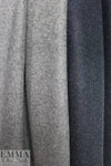 Designer wool doublecloth knit coating - charcoal/midnight 2.75 yds