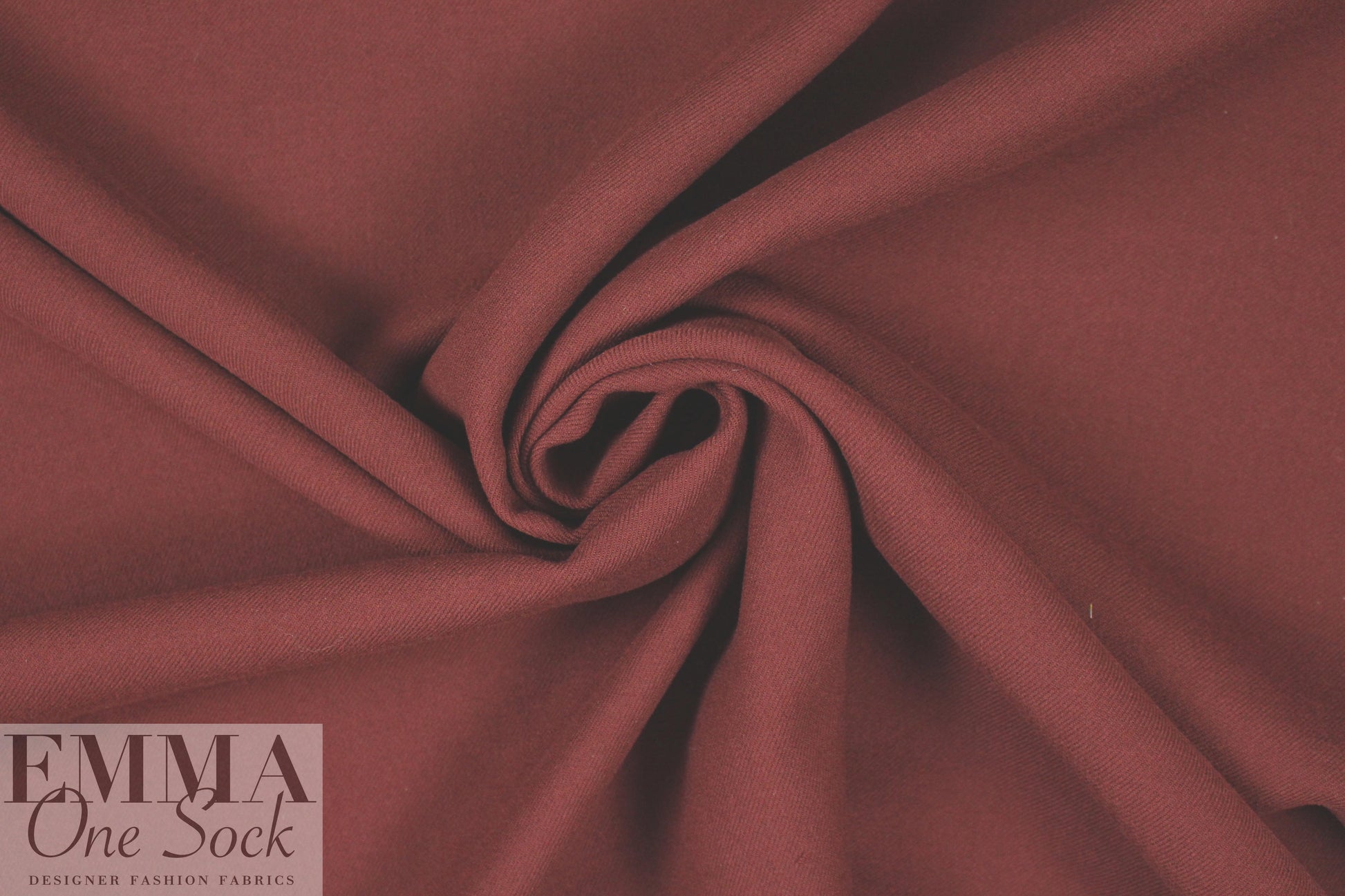 Italian wool doublecloth boho twill coating - henna 2.5 yd