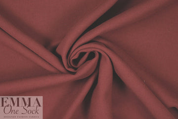 Italian wool doublecloth boho twill coating - henna 2.5 yd