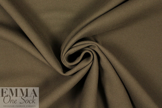 Italian wool doublecloth boho twill coating - cocoa 1.75 yd
