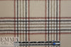 Italian earthtones wool plaid doublecloth coating