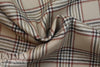 Italian earthtones wool plaid doublecloth coating