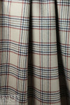 Italian earthtones wool plaid doublecloth coating