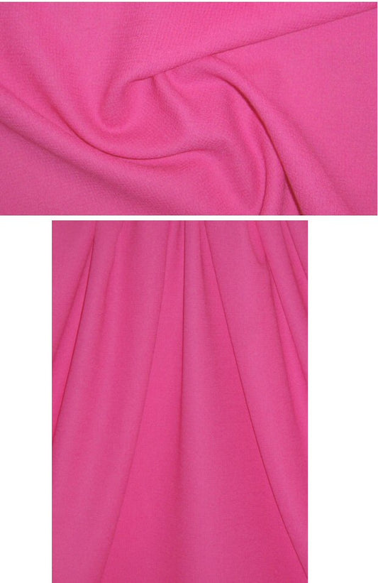 Italian wool double crepe suiting - vivid pink