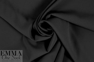 Italian all viscose double crepe woven - black 1.375 yds