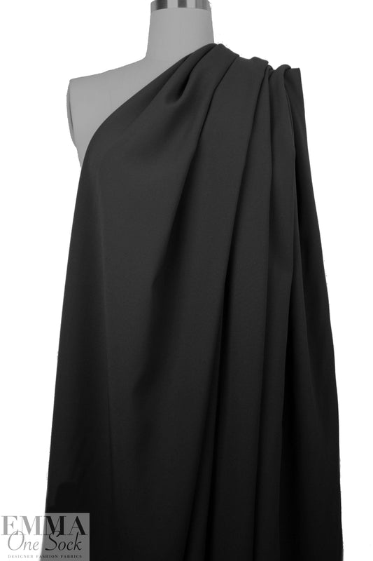 Italian all viscose double crepe woven - black