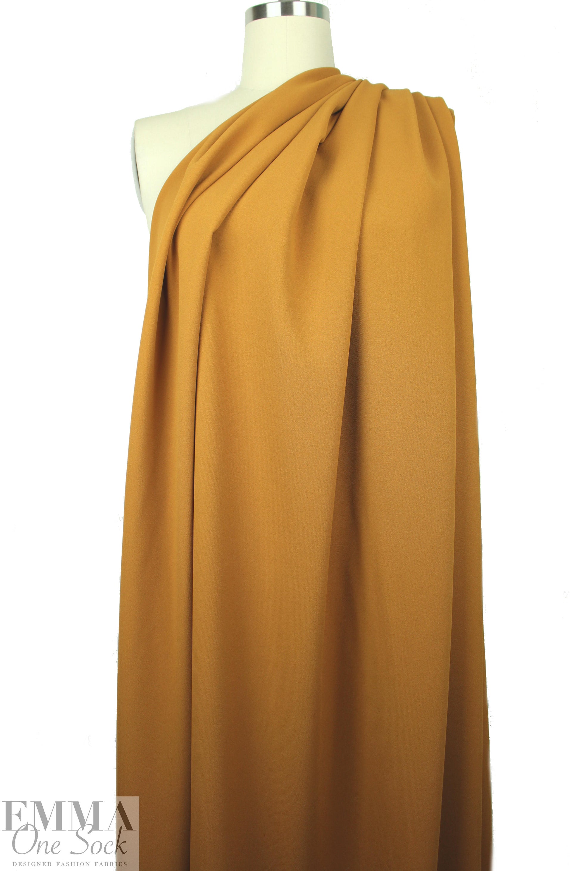 Italian all viscose double crepe woven - butterscotch .75 yds