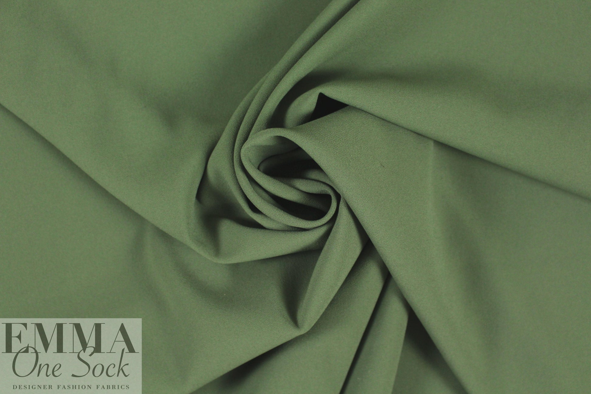 Italian all viscose double crepe woven - thyme .875 yds