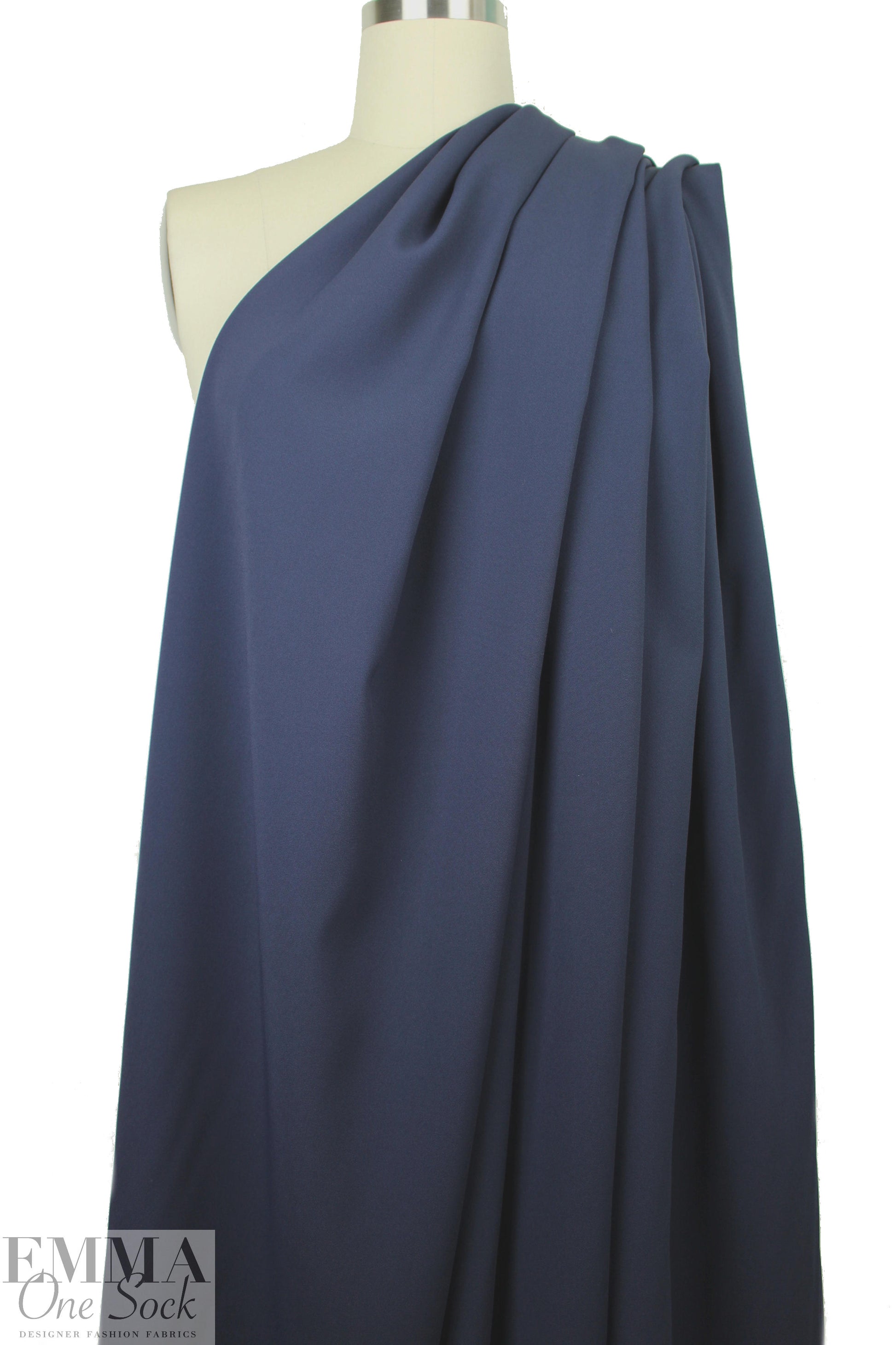 Italian all viscose double crepe woven - navy 2.25 yd