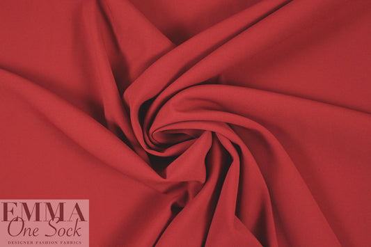 Italian all viscose double crepe woven - holly berry 1.375 yd