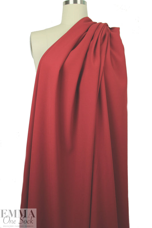 Italian all viscose double crepe woven - holly berry 1.375 yd