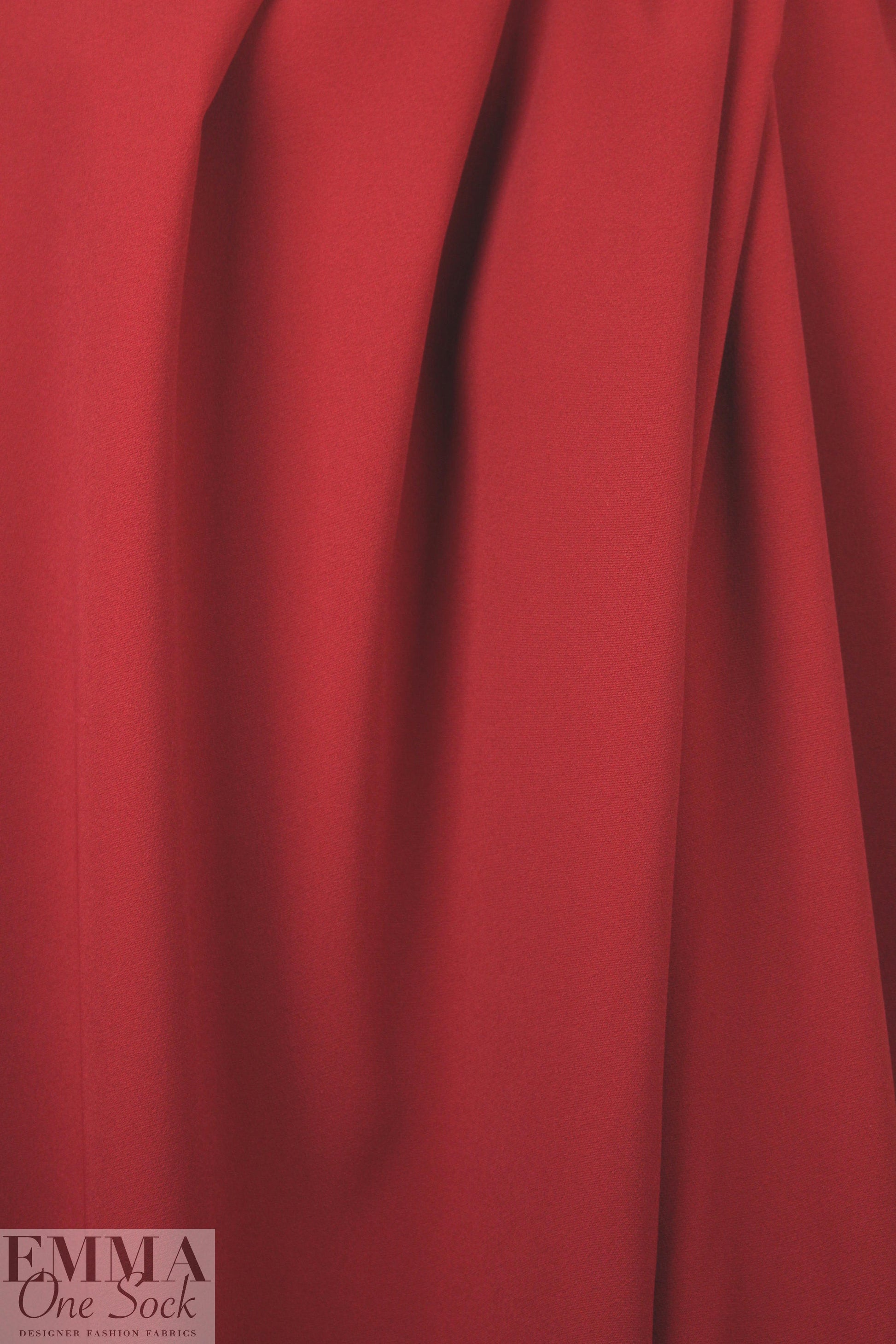 Italian all viscose double crepe woven - holly berry 2.25 yd
