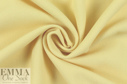 Italian stretch wool doublecloth crepe - butter