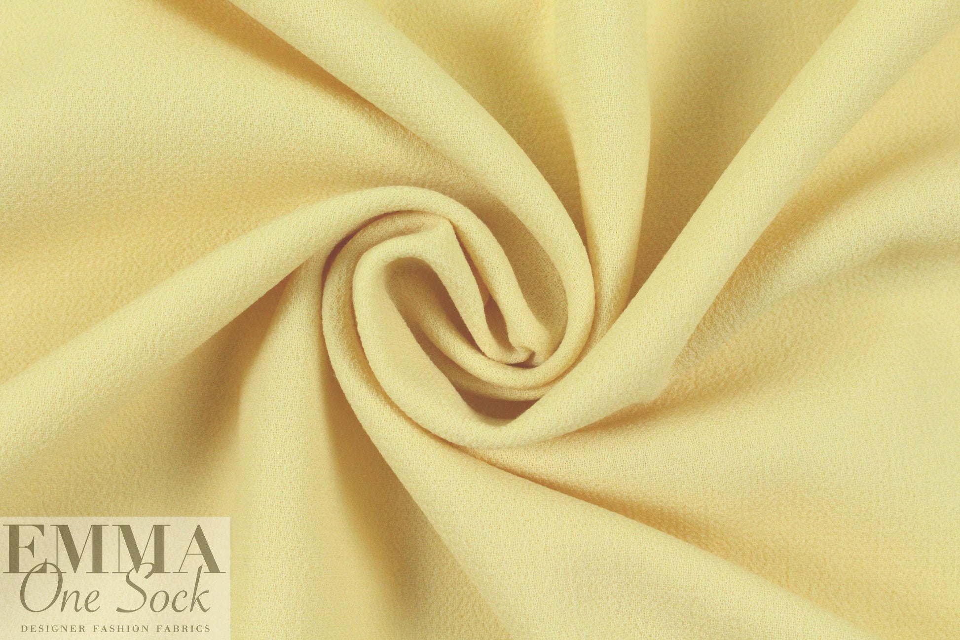 Italian stretch wool doublecloth crepe - butter 1.25 yds