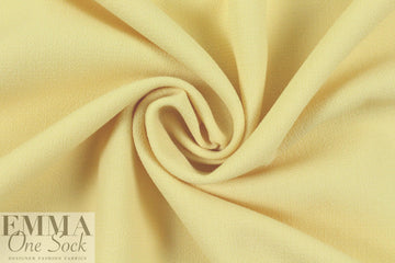 Italian stretch wool doublecloth crepe - butter 1.25 yds